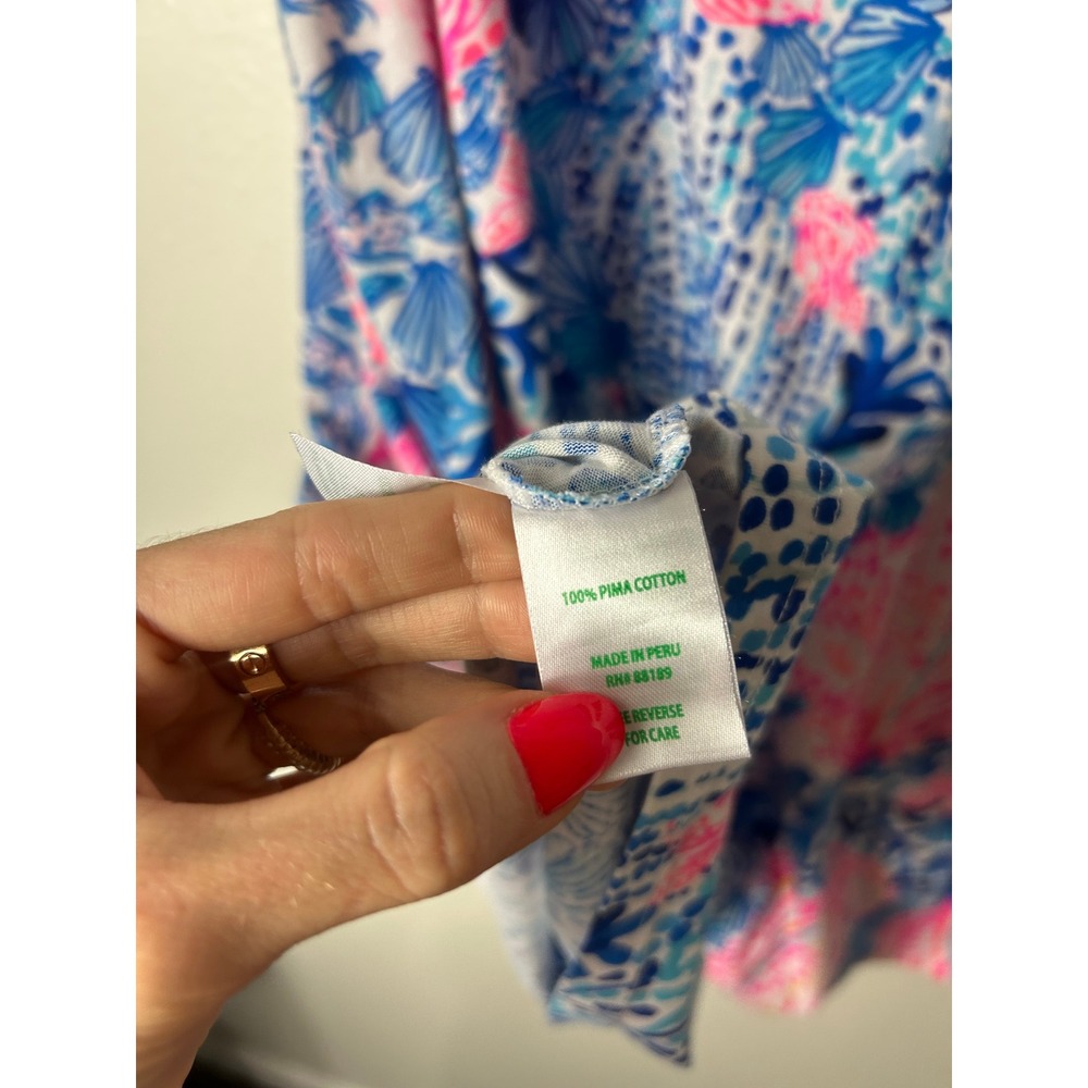 Lilly Pulitzer Kristen Swing Dress Sway with Me Blue XL Coastal Preppy - Picture 6 of 7